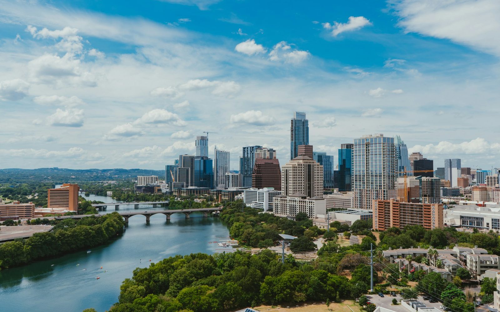 The Austin skyline above the Colorado River